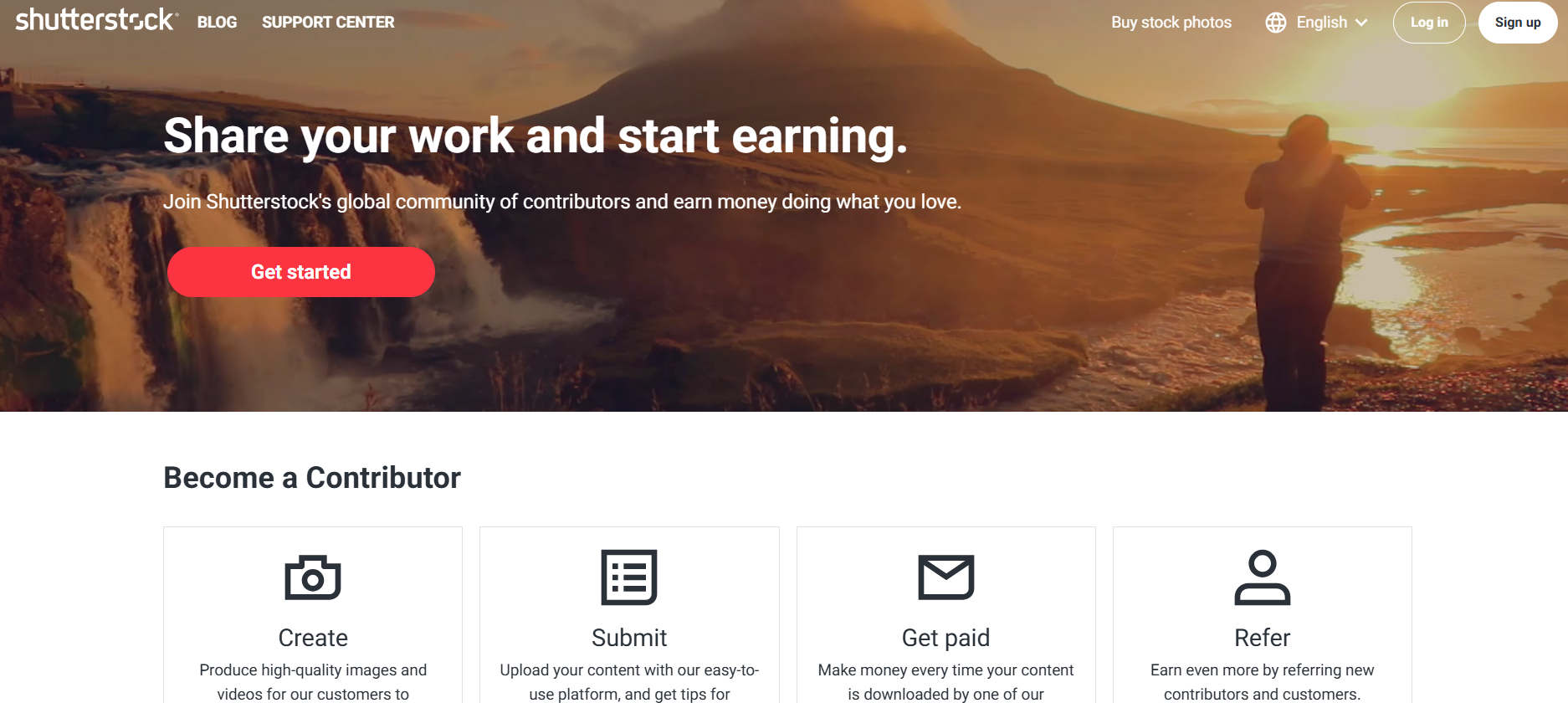 Earn money by selling photos